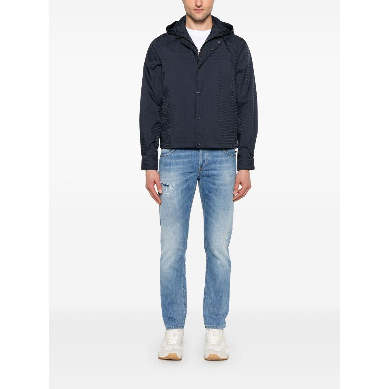 Emporio Armani Blouson with internal nylon bib jacquard all-over lettering EM001003AF15384UB118-P25