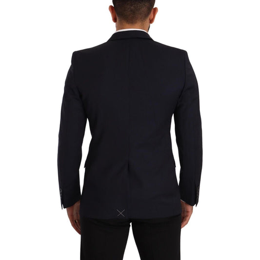 Dolce & Gabbana Dark Blue Single Breasted Coat MARTINI Blazer KOS1970 - 46