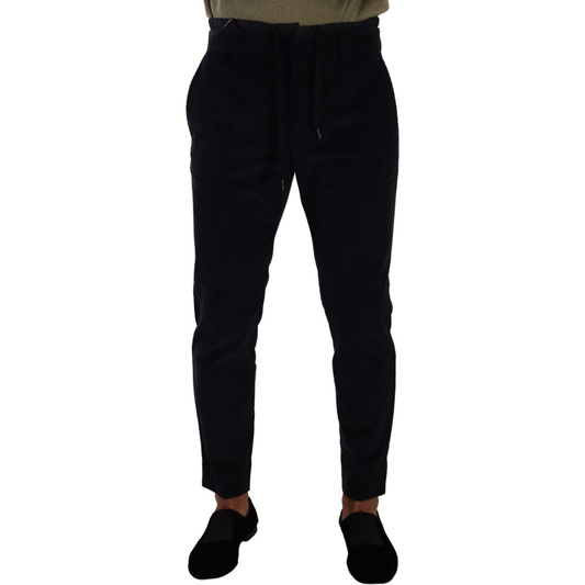 Dolce & Gabbana Blue Cotton Skinny Corduroy Trouser Pants PAN72900 - 48