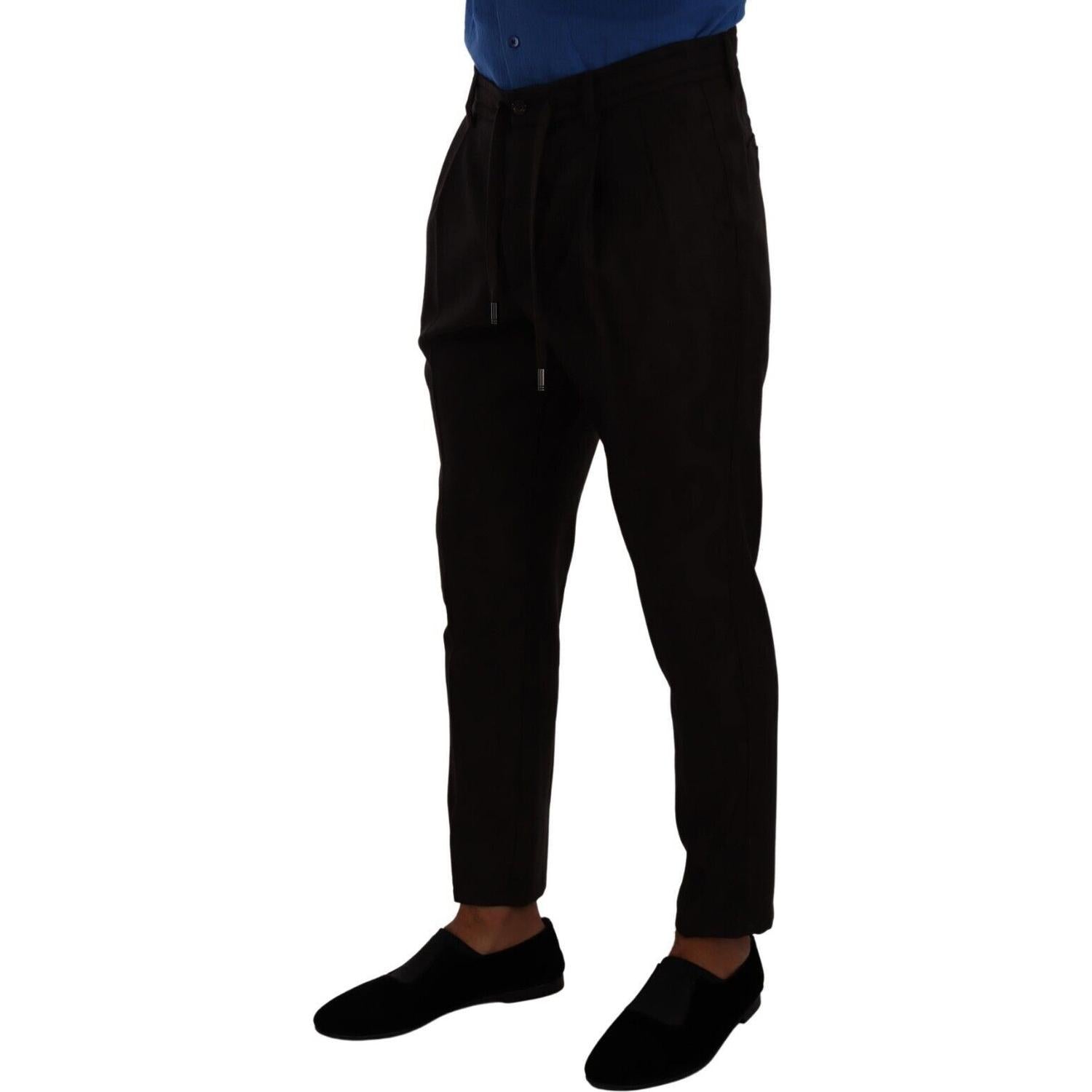 Dolce & Gabbana Bordeaux Wool Men Skinny Trouser Pants