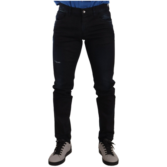 Dolce & Gabbana Blue Cotton Stretch Skinny Denim Trouser Jeans PAN72898- 48