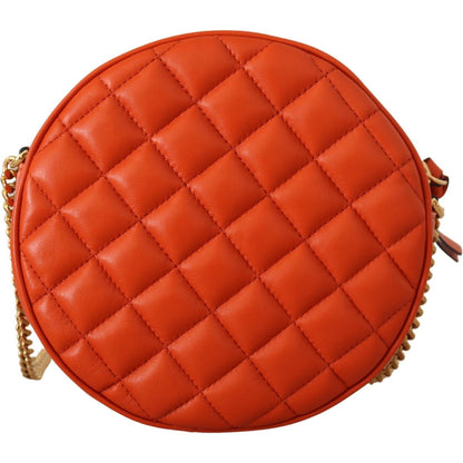 Versace Red Nappa Leather Medusa Round Crossbody Bag Crossbody Bag