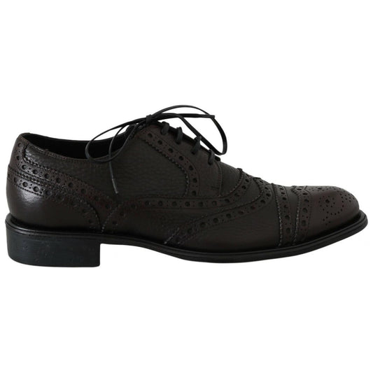 Dolce & Gabbana Brown Leather Wingtip Derby Formal Shoes 1728,67345645728,Brown,Dolce & Gabbana,EU39/US6,Formal - Men - Shoes,Material: 100% Leather,Men,Men - Shoes,New with tags,Oxfords and Derbies - Shoes,Shoes