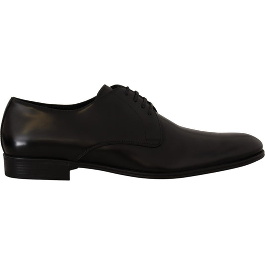 Dolce & Gabbana Black Leather Lace Up Formal Derby Shoes 1728,67345645728,Black,Dolce & Gabbana,EU39.5/US6.5,Formal - Men - Shoes,Material: 100% Leather,Men,Men - Shoes,New with tags,Oxfords and Derbies - Shoes,Shoes
