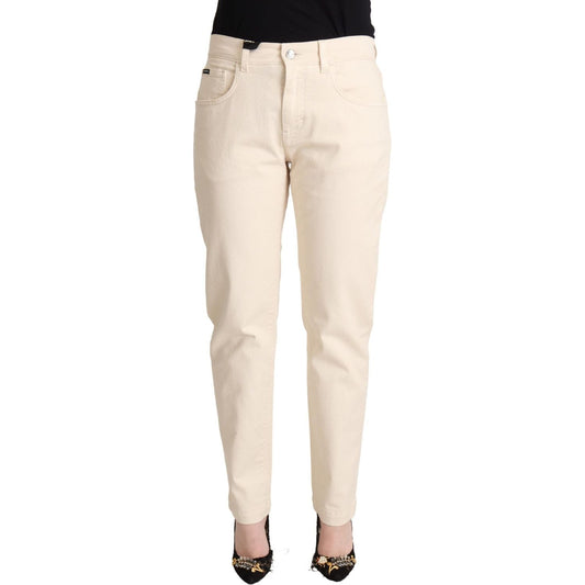 Dolce & Gabbana White Cotton Skinny Denim Women Jeans Pants