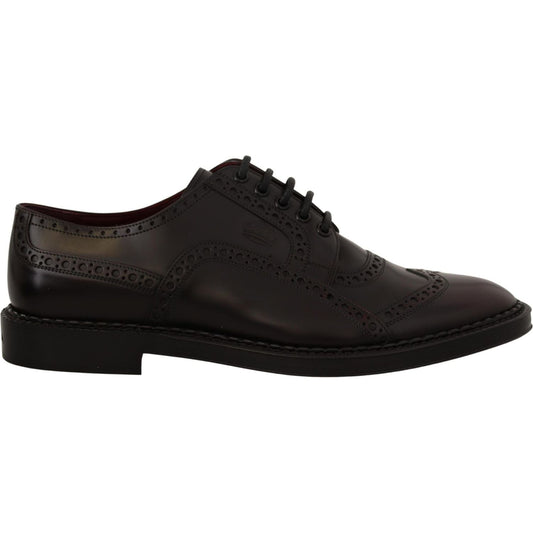 Dolce & Gabbana Purple Leather Oxford Wingtip Formal Shoes 1728,67345645728,Dolce & Gabbana,EU39/US6,EU41/US8,Formal - Men - Shoes,Material: 100% Leather,Men,Men - Shoes,New with tags,Oxfords and Derbies - Shoes,Purple,Shoes