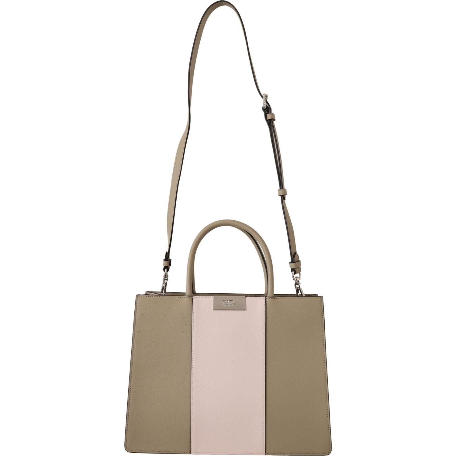 Karl Lagerfeld Sage Green Polyurethane Tote Shoulder Bag