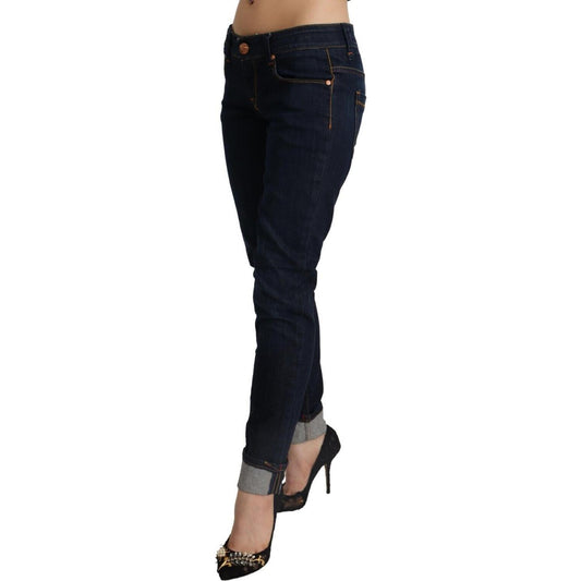 Acht Blue Cotton Low Waist Slim Fit Denim Women Trouser Jeans PAN71241 - 26