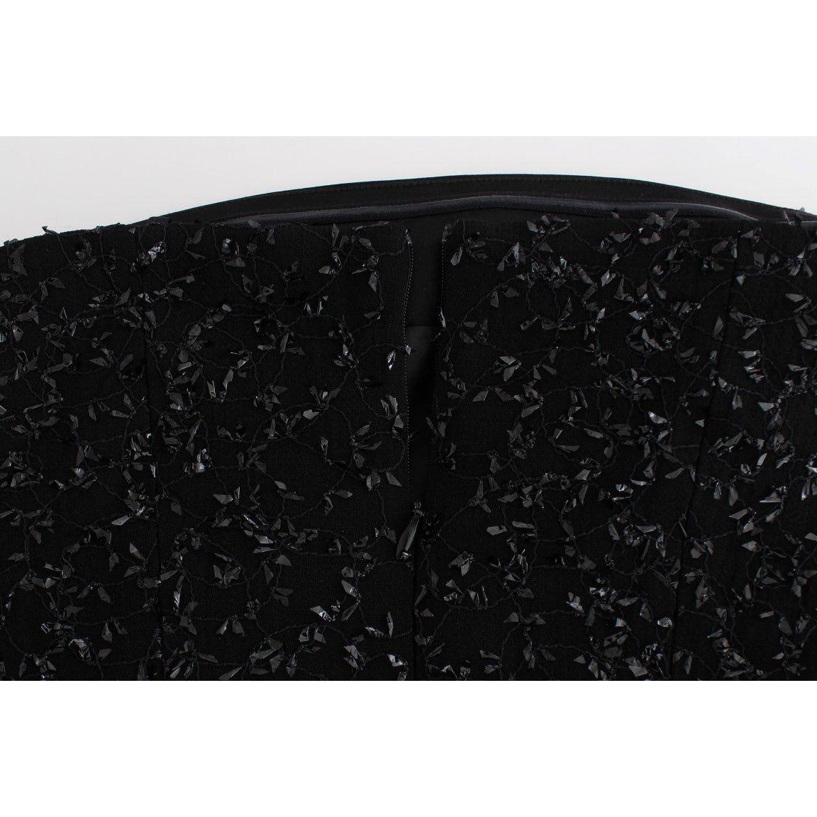 Masha Ma Black Strapless Embellished Pencil Dress Masha Ma