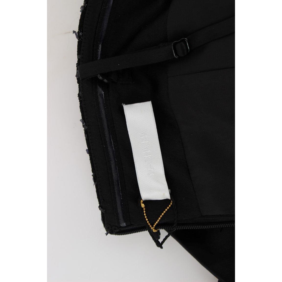 Masha Ma Black Strapless Embellished Pencil Dress Masha Ma