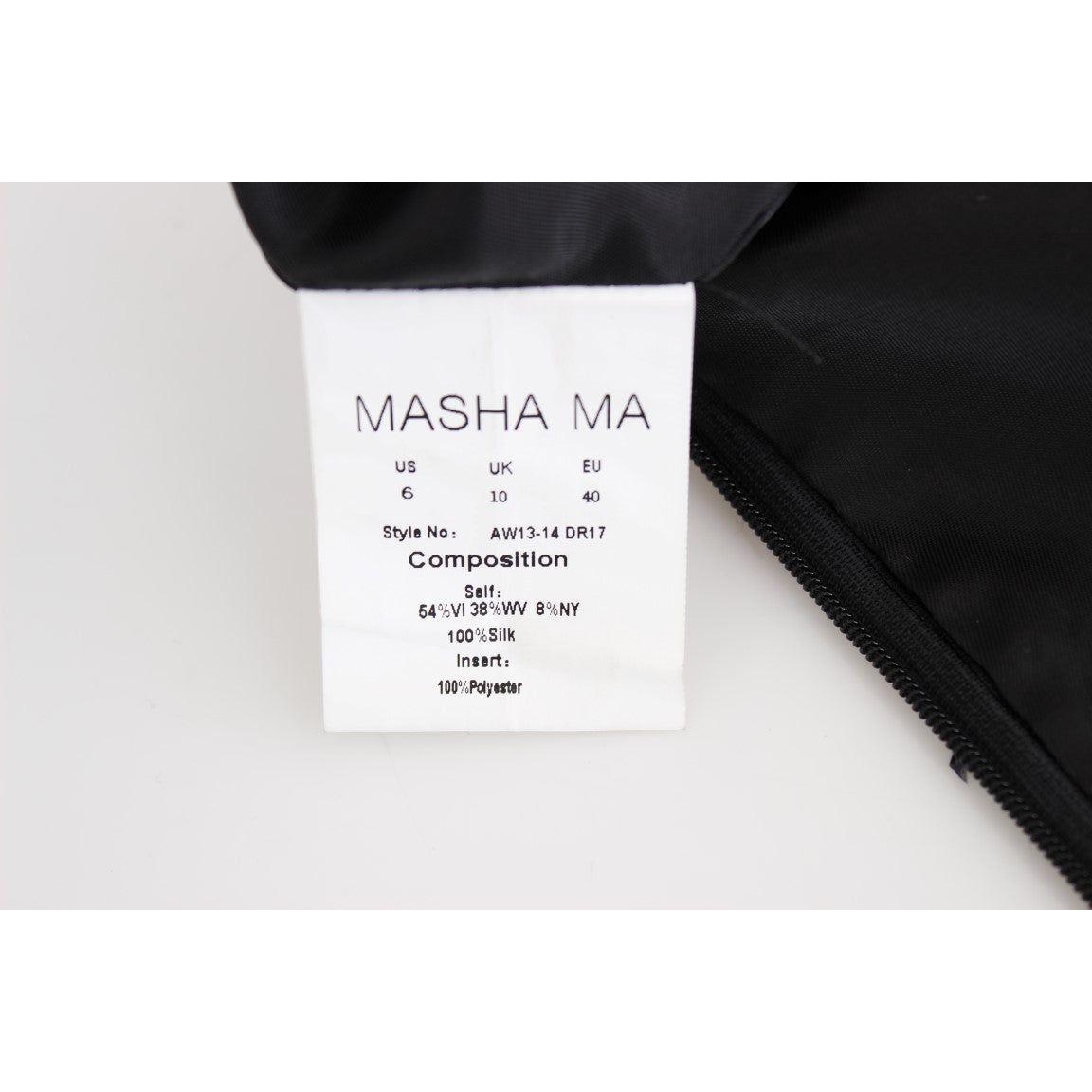 Masha Ma Black Strapless Embellished Pencil Dress Masha Ma