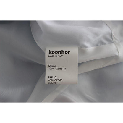 Koonhor Blue Peplum Fresco-Print Straight Pencil Skirt Koonhor