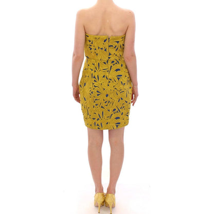 Sachin & Babi Blue Yellow Strapless Bubble Mini Shift Dress Sachin & Babi