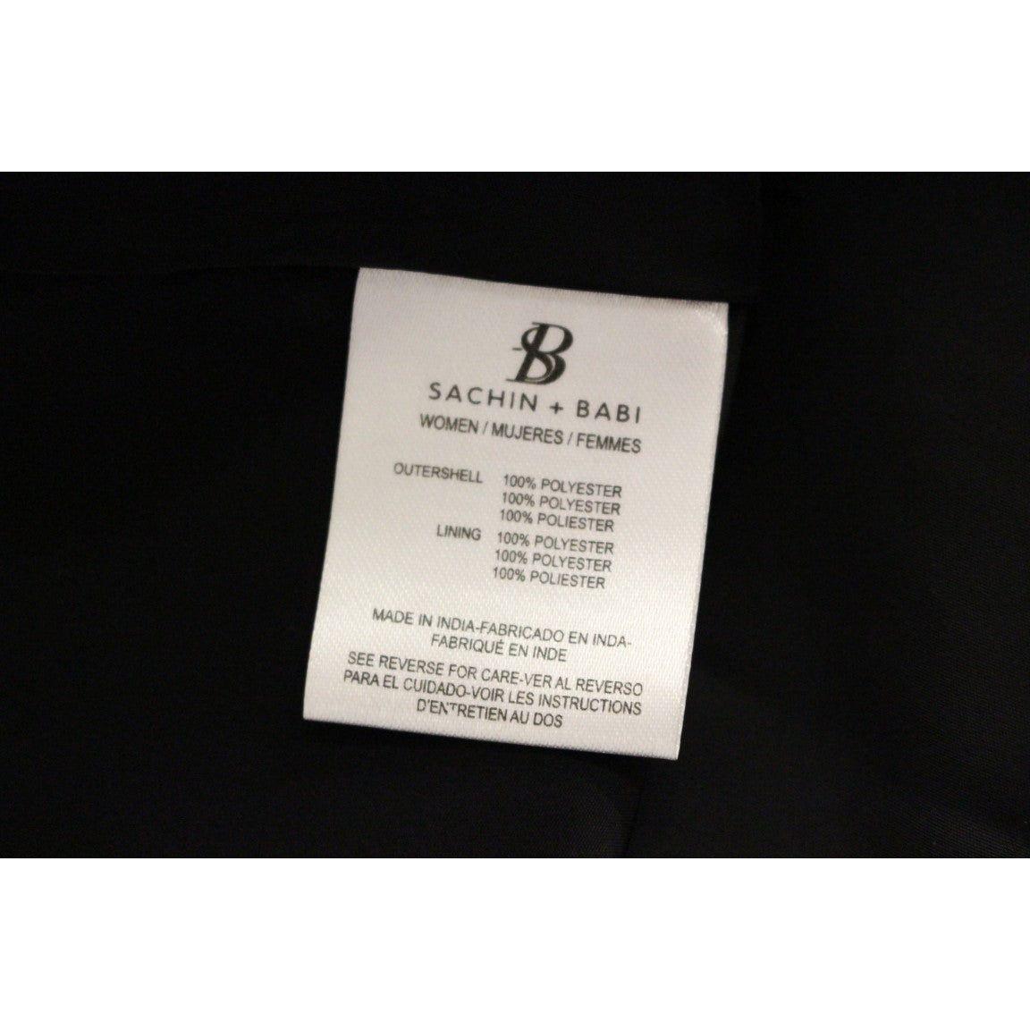 Sachin & Babi Black Silk Floral Pattern Shift Coctail Dress Sachin & Babi