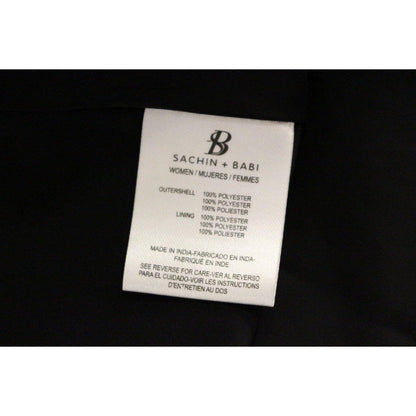 Sachin & Babi Black Silk Floral Pattern Shift Coctail Dress Sachin & Babi