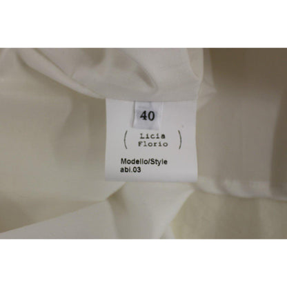 Licia Florio White Halterneck Knee Length Tea Dress Licia Florio