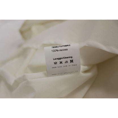 Licia Florio White Halterneck Knee Length Tea Dress Licia Florio