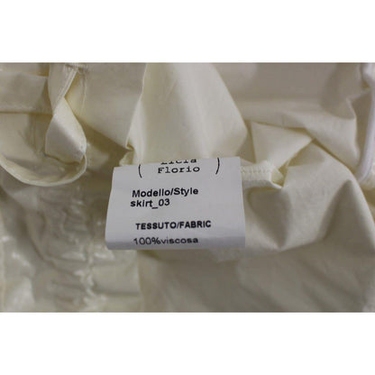 Licia Florio White Above-Knee Stretch Waist Strap Skirt Licia Florio