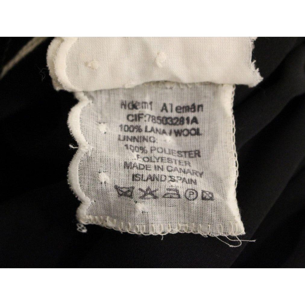 NOEMI ALEMÁN Gray Checkered Wool Shorts Skirt NOEMI ALEMÁN