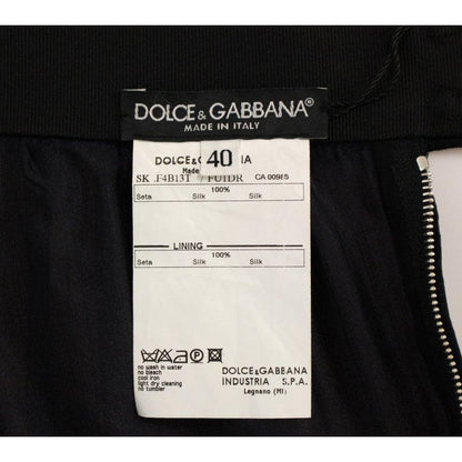 Dolce & Gabbana Black Silk Transparent Above Knees Skirt Dolce & Gabbana