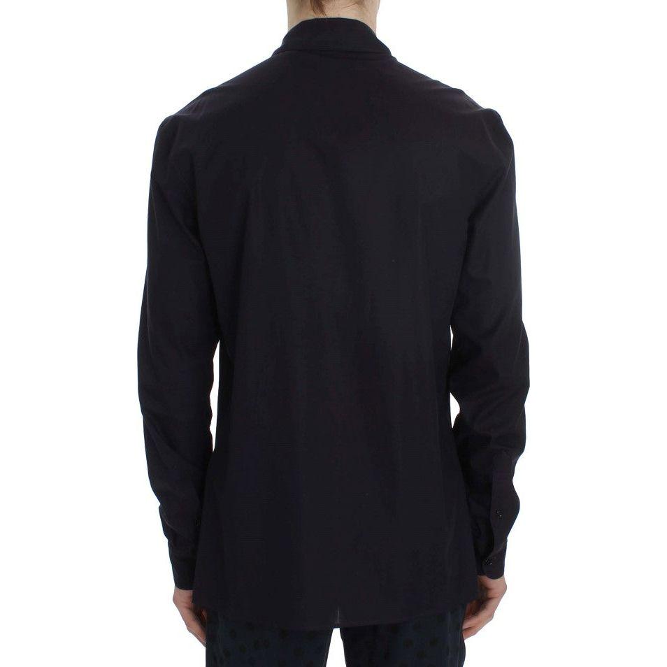 Dolce & Gabbana Purple Striped Cotton Pajama Lounge Shirt Dolce & Gabbana