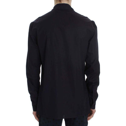 Dolce & Gabbana Purple Striped Cotton Pajama Lounge Shirt Dolce & Gabbana