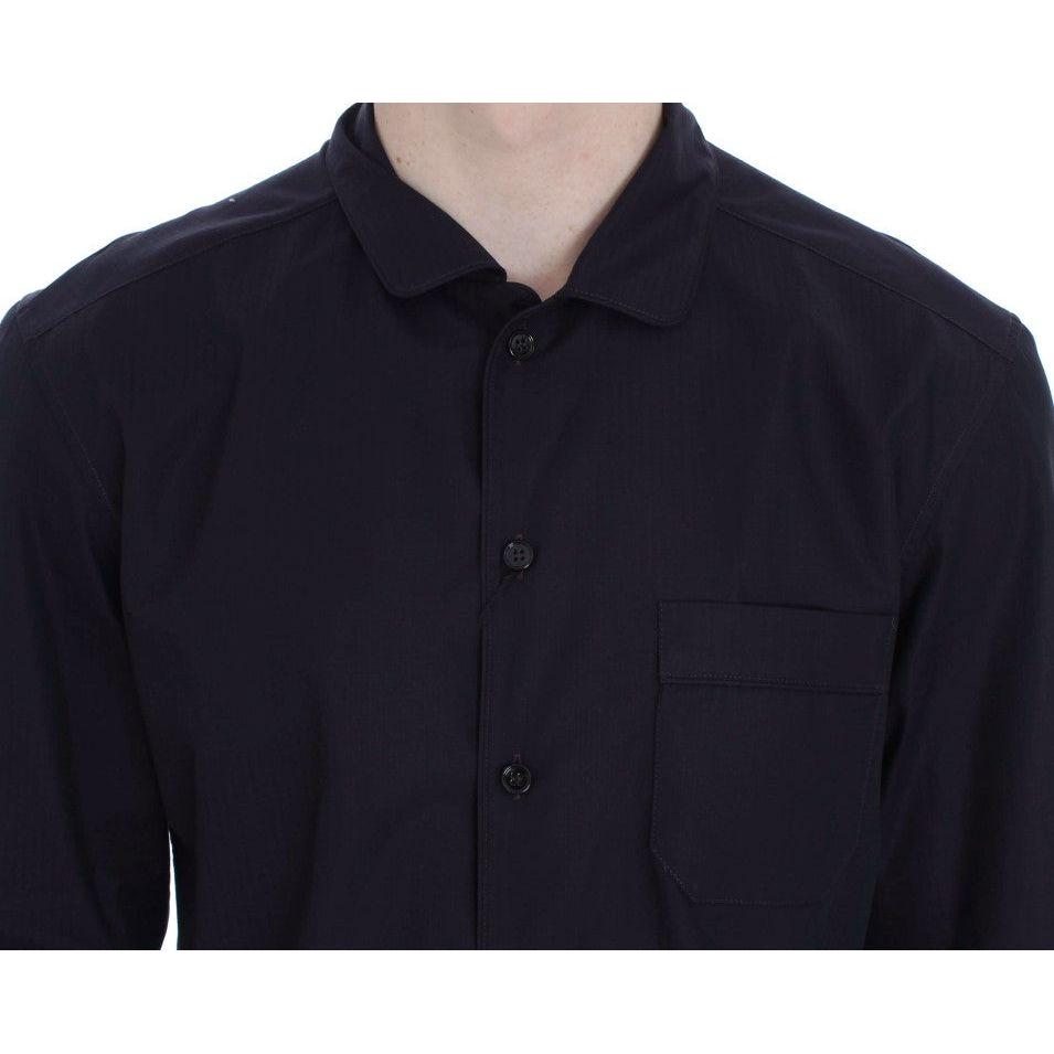 Dolce & Gabbana Purple Striped Cotton Pajama Lounge Shirt Dolce & Gabbana