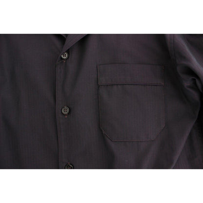 Dolce & Gabbana Purple Striped Cotton Pajama Lounge Shirt Dolce & Gabbana