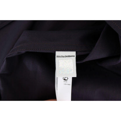 Dolce & Gabbana Purple Striped Cotton Pajama Lounge Shirt Dolce & Gabbana