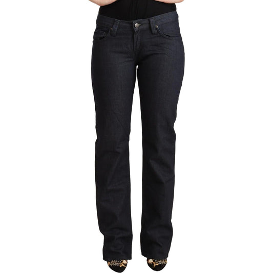 Exte Dark Blue Cotton Stretch Low Waist Straight Denim Jeans PAN71160 - 27