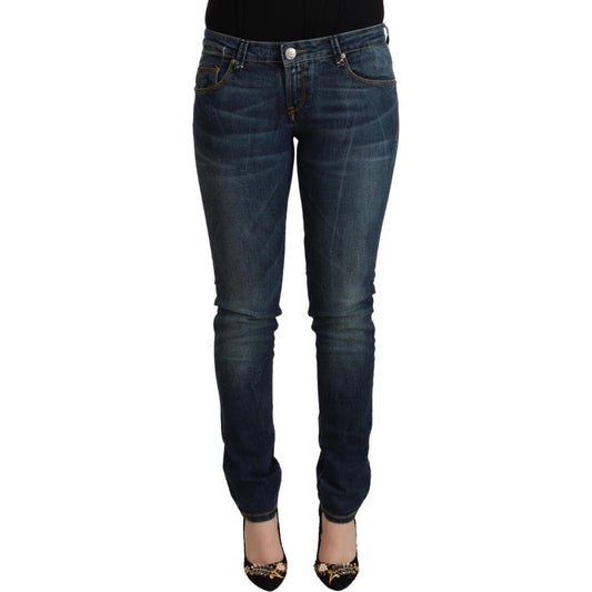 Acht Blue Washed Cotton Slim Fit Denim Low Waist Jeans PAN71233 - 29