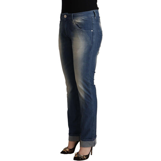Acht Blue Washed Mid Waist Folded Hem Skinny Jeans PAN71205 - 31