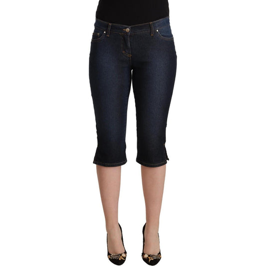 GF Ferre Blue Cotton Stretch Low Waist Slim Capri Denim Jeans PAN72213 - 42
