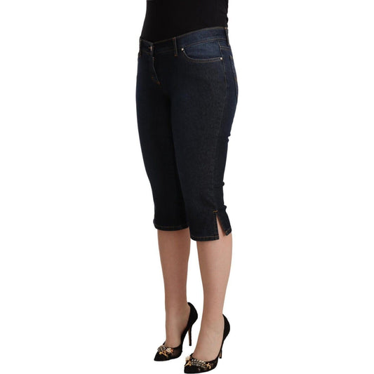 GF Ferre Blue Cotton Stretch Low Waist Slim Capri Denim Jeans PAN72213 - 42