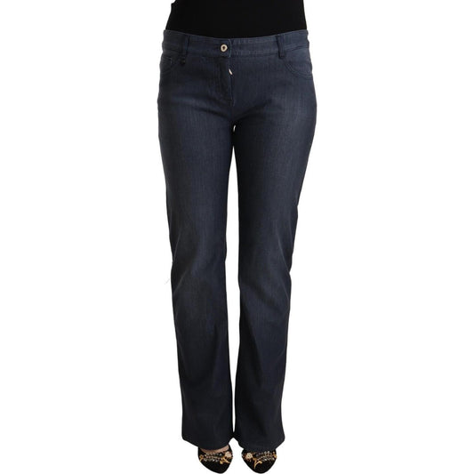 MARGHI LO' Dark Blue Cotton Straight Denim Jeans PAN72165 - 48