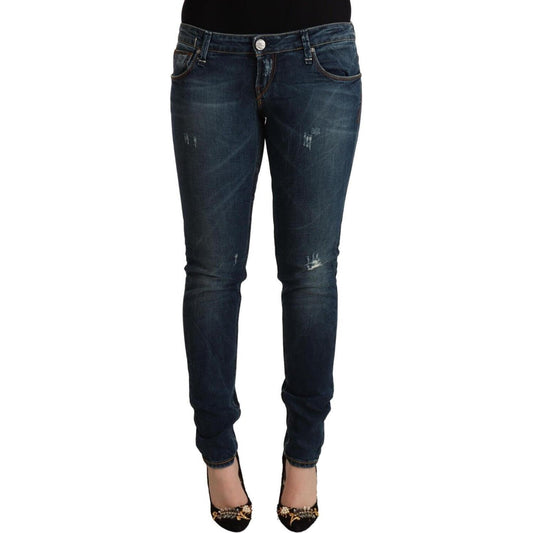 Acht Blue Washed Low Waist Slim Fit Denim Jeans PAN71799 - 30