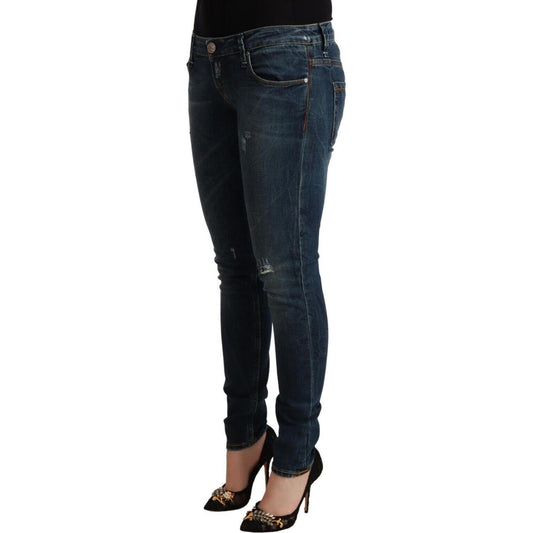 Acht Blue Washed Low Waist Slim Fit Denim Jeans PAN71799 - 30