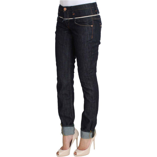 Acht Blue Denim Cotton Bottoms Straight Fit Jeans SIG30155-1