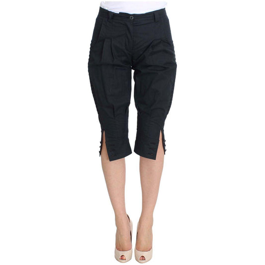 Ermanno Scervino Blue Cotton 3/4 Length Pants SIG30377-1