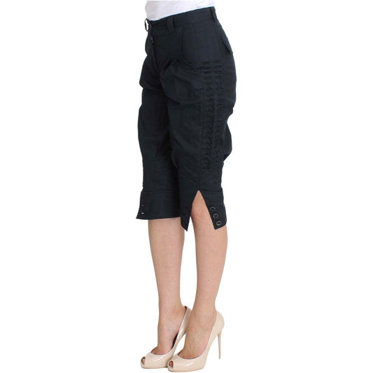 Ermanno Scervino Blue Cotton 3/4 Length Pants SIG30377-1
