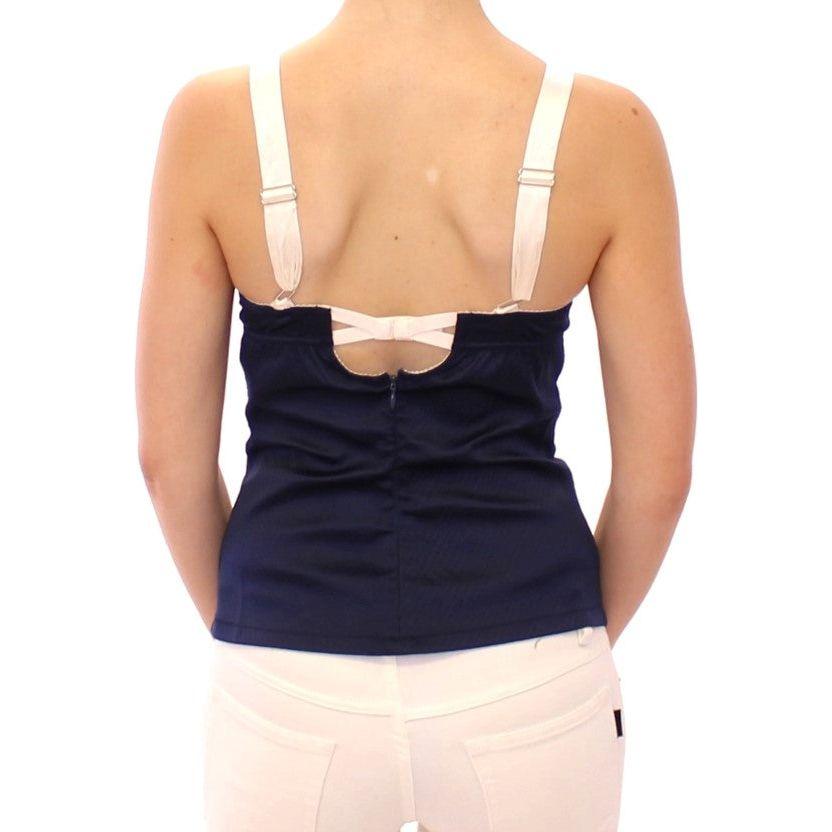 Dolce & Gabbana Blue Sailor Motive Tank Top 1728,67345645728,8% Elastane,Blue,Clothing,Dolce & Gabbana,IT1 | XS,Material: 92% Polyester,New with tags,T-Shirts - Clothing,Tank Tops - T-Shirts - Clothing,Tops & T-Shirts - Women - Clothing,Women,Women - Clot