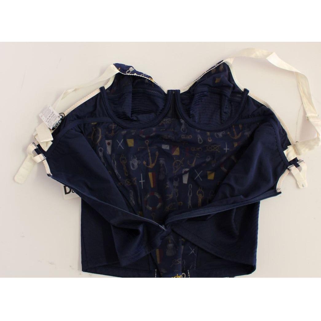 Dolce & Gabbana Blue Sailor Motive Tank Top 1728,67345645728,8% Elastane,Blue,Clothing,Dolce & Gabbana,IT1 | XS,Material: 92% Polyester,New with tags,T-Shirts - Clothing,Tank Tops - T-Shirts - Clothing,Tops & T-Shirts - Women - Clothing,Women,Women - Clot