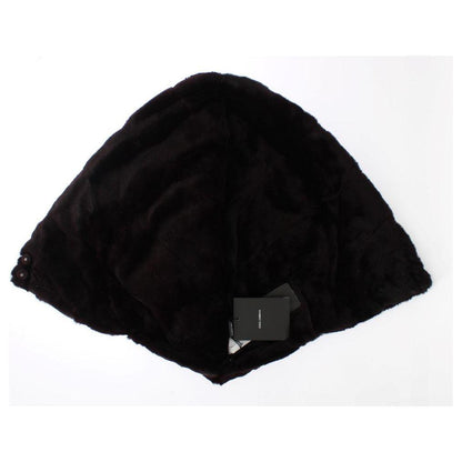 Dolce & Gabbana Purple Weasel Fur Crochet Hood Scarf Hat Dolce & Gabbana