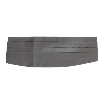 Dolce & Gabbana Gray Waist Belt Silk Cummerbund Dolce & Gabbana