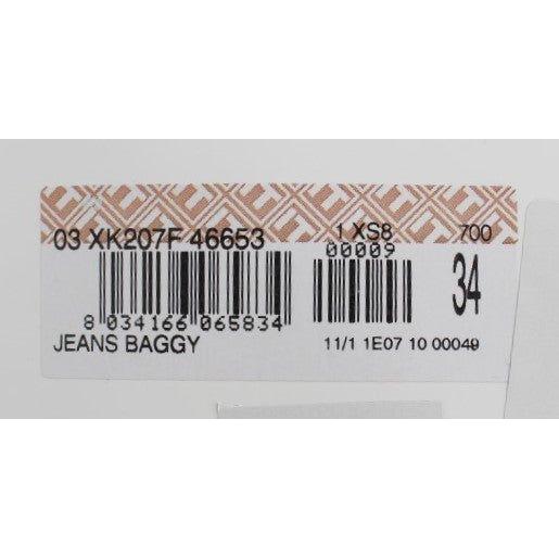 Acht Blue Wash Cotton Baggy Loose Fit Jeans Acht