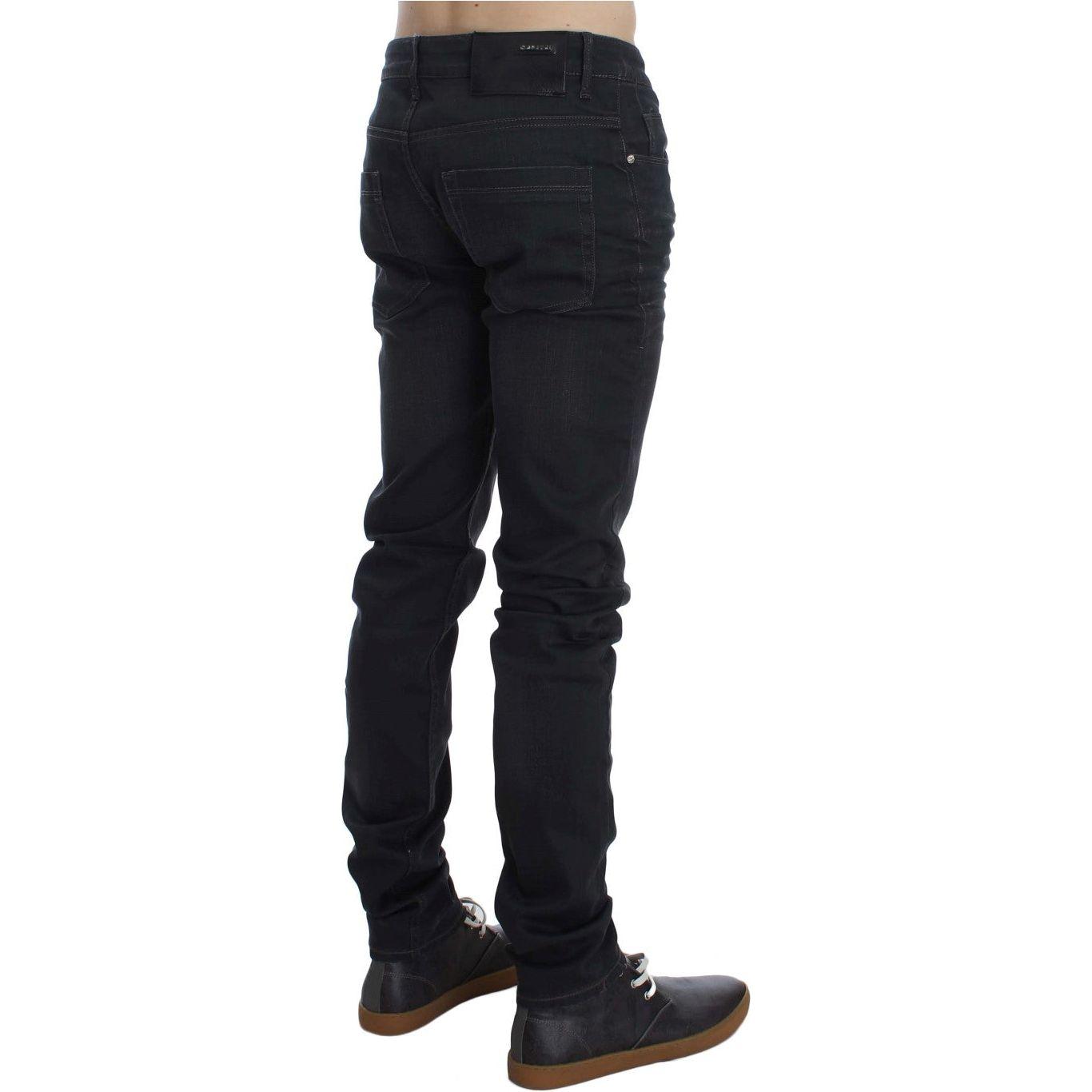 Acht Gray Cotton Stretch Slim Fit Jeans