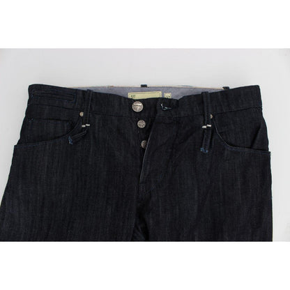 Acht Blue Cotton Regular Straight Fit Jeans Acht