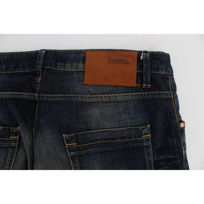 Acht Blue Wash Straight Fit Low Waist Jeans Acht