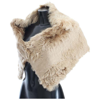 Dolce & Gabbana Beige Alpaca Collar Scarf Dolce & Gabbana