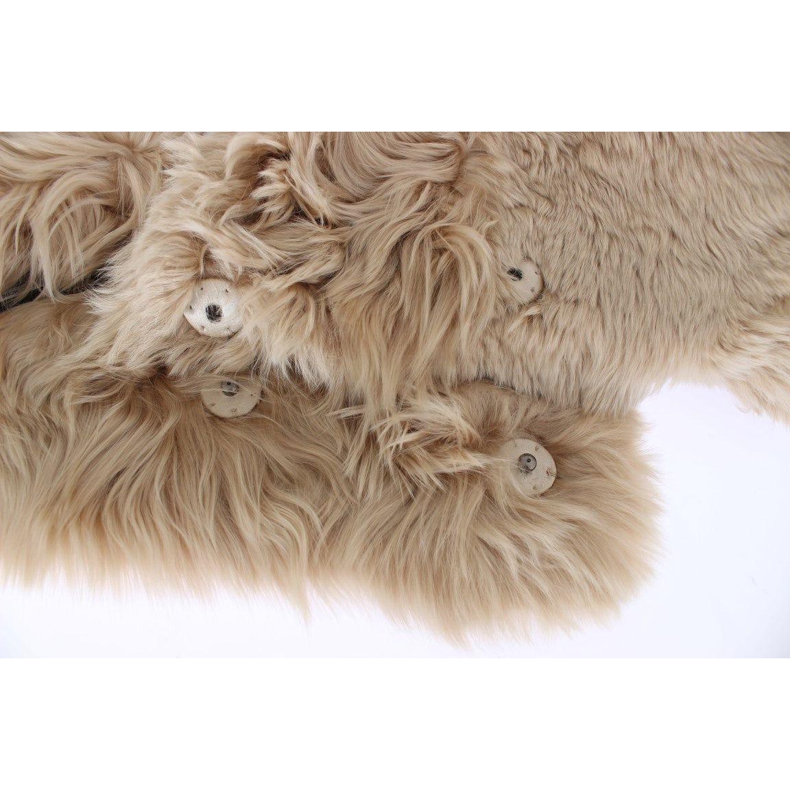 Dolce & Gabbana Beige Alpaca Collar Scarf Dolce & Gabbana
